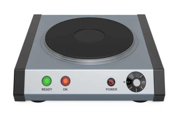 istock Countertop Burner, Cast Iron Single Burner. 3D rendering isolated on white background 1238035649