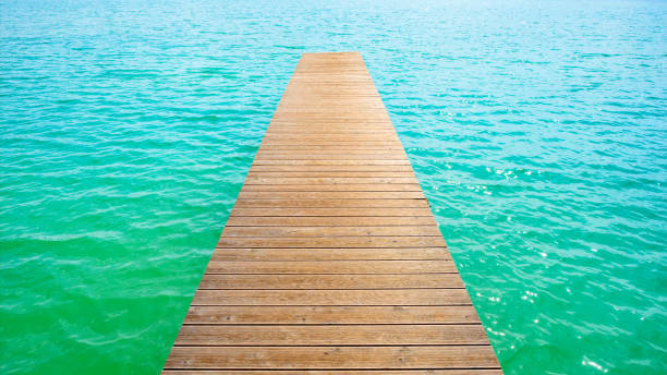 istock Swimming lake with turquoise water 1238043957