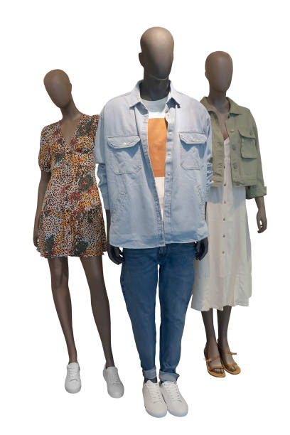 istock Three mannequins dressed in fashionable clothes. 1238052348