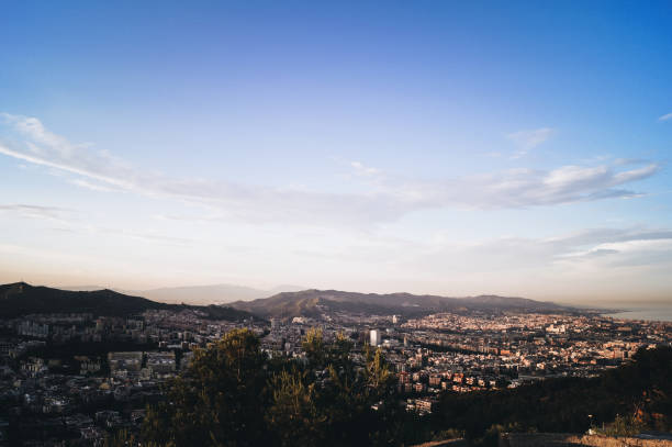 istock View of a cloud-covered Barcelona before sunset 1238092820