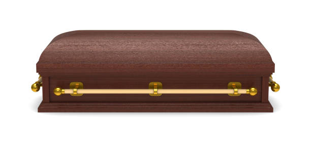 istock coffin on white background. Isolated 3D illustration 1238102322