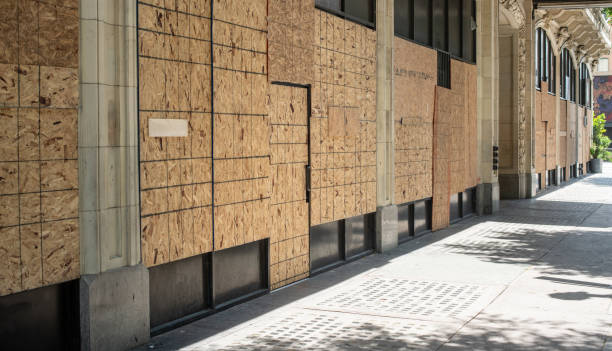 istock Boarded up windows during George Floyd protest in downtown Los Angeles 1238202003