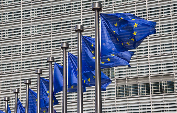 istock European Union Flags in Brussels 123821974
