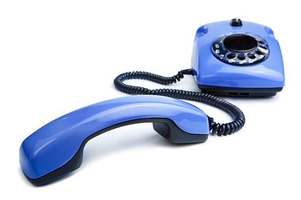 istock blue retro telephone isolated 123822025