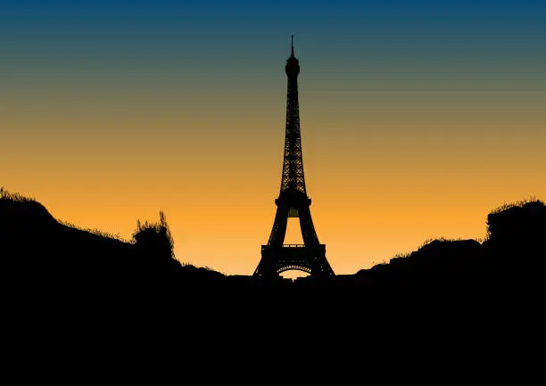 Vector illustration of Eiffel