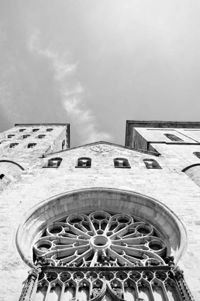 istock grand cathedral in Europe with stained glass window 1238228441