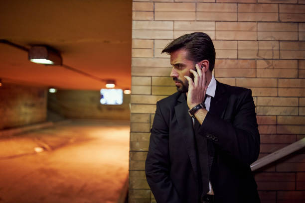 Spy on a mission in an underground subway