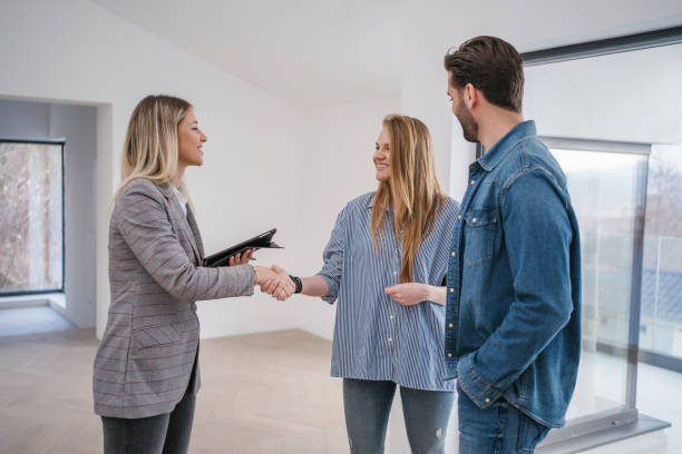 istock Young couple buying a new home 1238256275