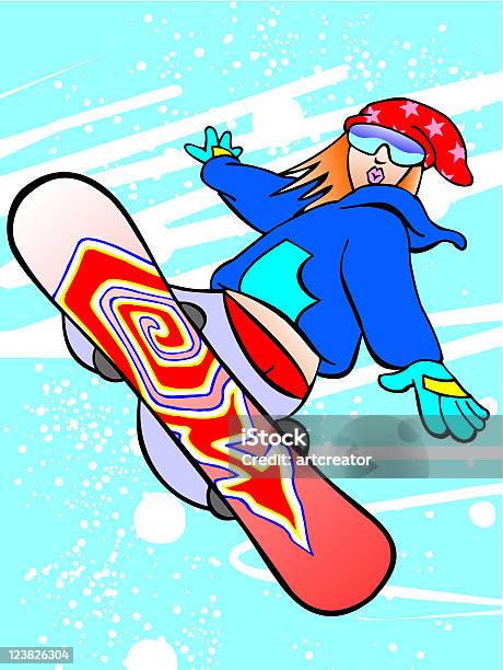 Snowboardgirl - Stockowe grafiki wektorowe i więcej obrazów Dziecko - Dziecko, Dziewczyny, Grafika wektorowa