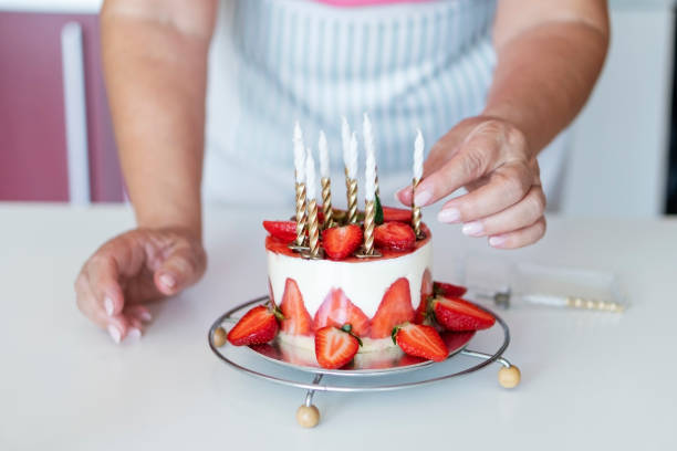 istock Senior woman making a cake 1238269265