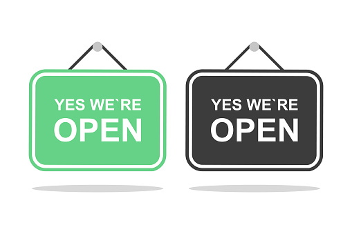 Were Open Tutorial Were Open Vector Illustration In Flat Design Stock Illustration ...