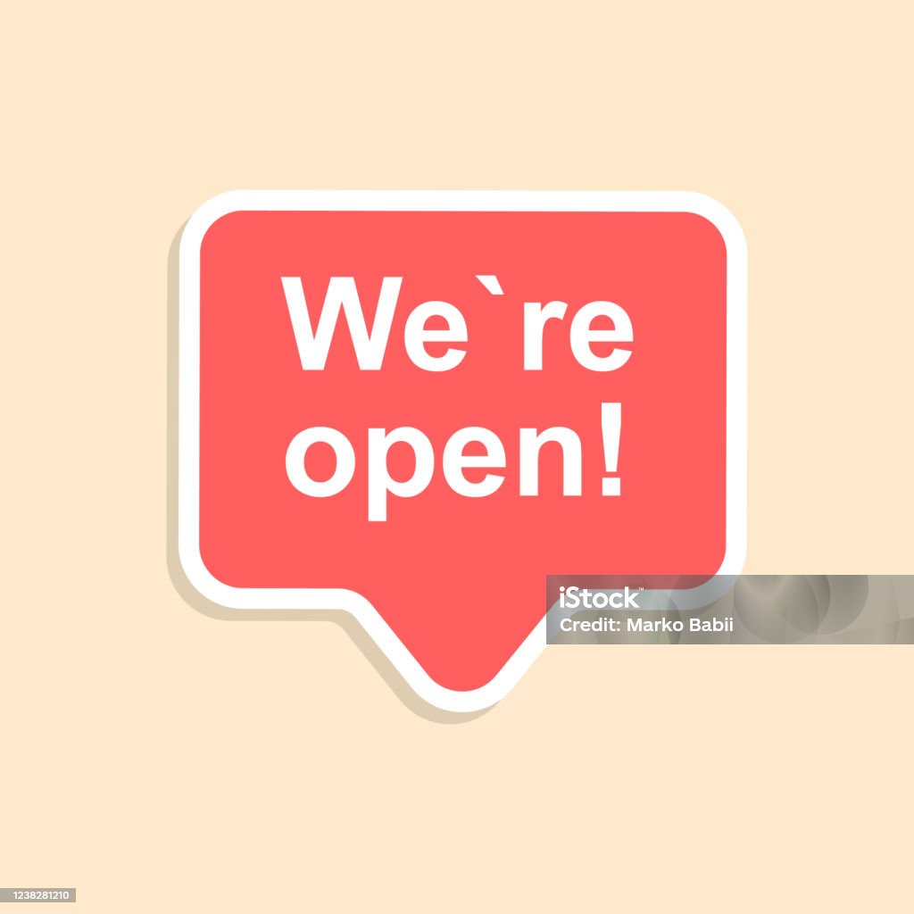 Were Open Tutorial Were Open Vector Illustration In Flat Design Stock Illustration ...