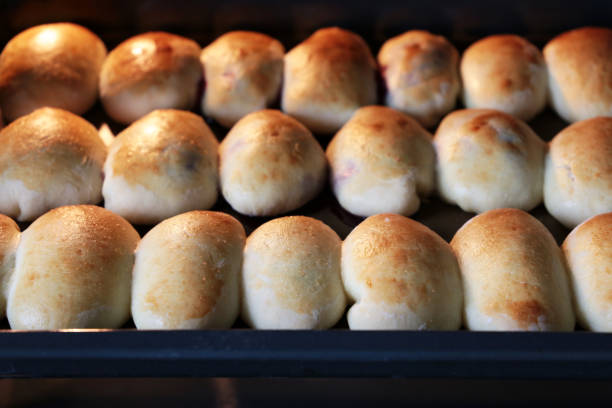istock Hotcakes with a stuffing in an electric oven 1238282238