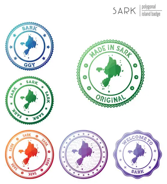 Vector illustration of Sark badge.