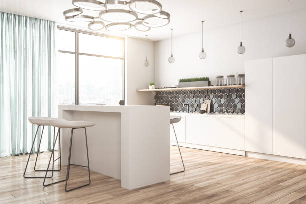 istock Bright loft kitchen interior with furniture 1238302593