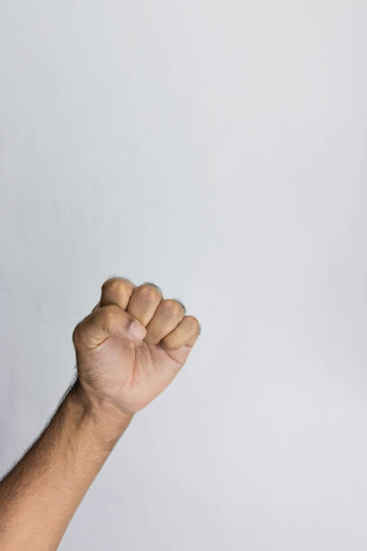 istock Male hands isolated on white 1238345519