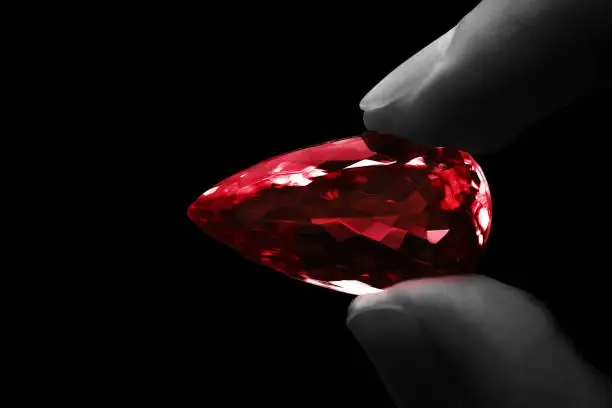 Photo of ruby and red diamond , gemstones for jewelry, crystal and jewels rubi