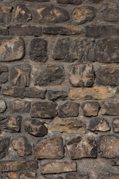 istock Ancient brick stone wall texture or background. antique wall with brown handmade brickwork. Close up shot 1238462826