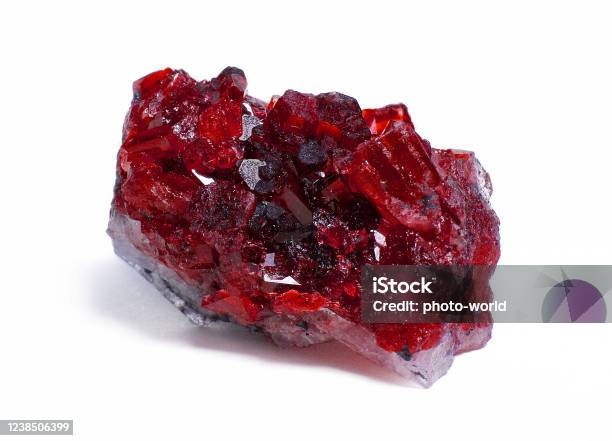 Ruby And Crystals Rough Natural Gemstone For Jewelry Stone High Quality Stock Photo - Download Image Now