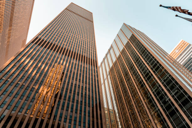 istock Manhattan office buildings from below 1238562663