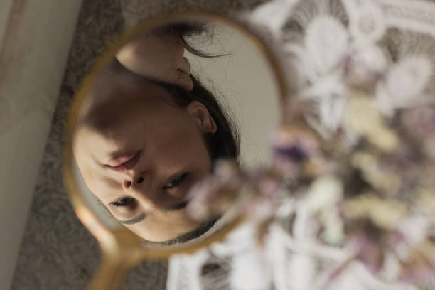 Girl portrait in mirror