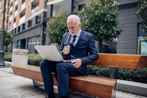 istock Mature male sitting on the bench 1238589337