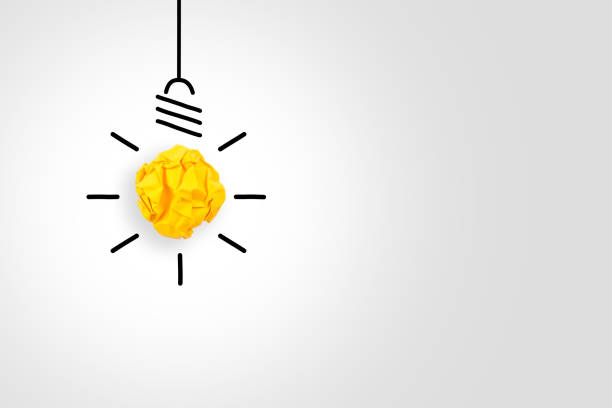istock Creative Idea Concepts with Light Bulb Crumpled Paper on White Background 1238682552