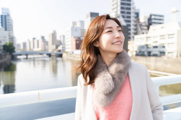 istock asian woman in a coat 1238728900