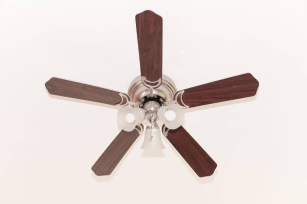 istock unpowered ceiling fan, off ventilator out of gear 1238781434