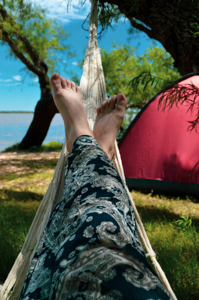 istock Woman on the hammock 1238782757