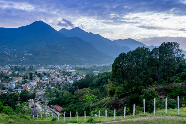 istock Small Town in the Valley Surrounded By Mountains 1238788447