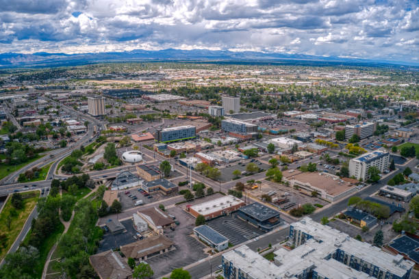 Aerial View of the Denver Suburb of Arvada Aerial View of the Denver Suburb of Arvada arcada stock pictures, royalty-free photos & images