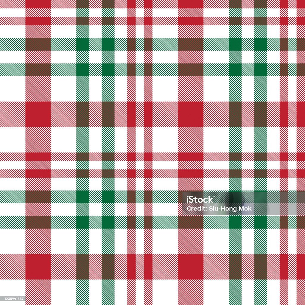 Christmas Plaid Tartan Checkered Seamless Pattern Stock Illustration