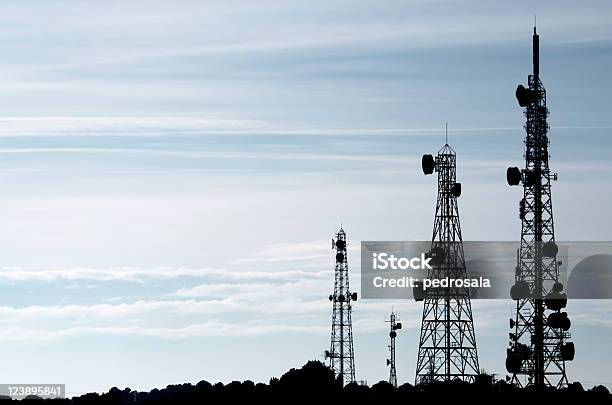 통신 타워수 통신탑에 대한 스톡 사진 및 기타 이미지 - 통신탑, 통신 장비, 실루엣