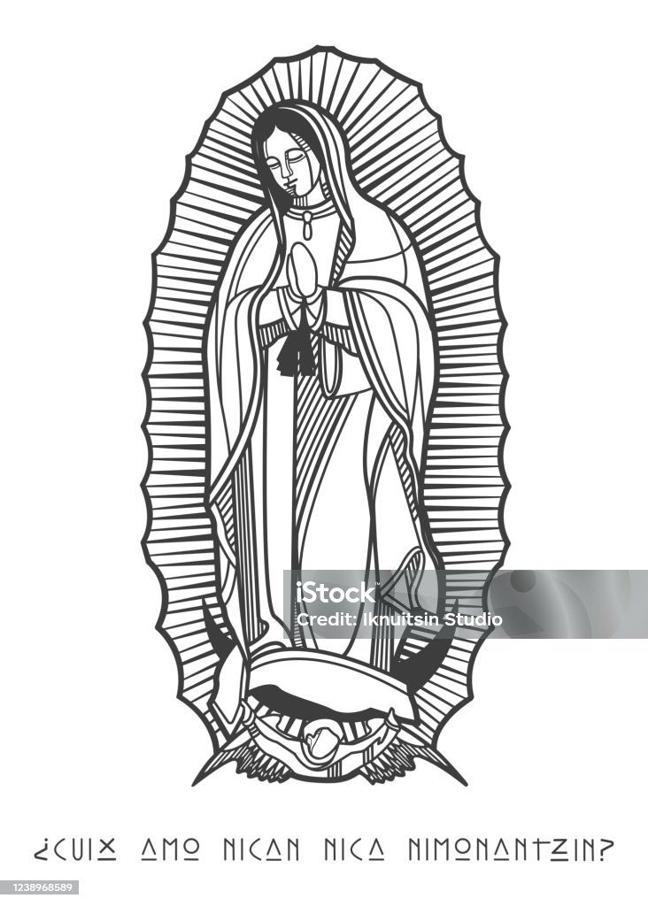 Digital Illustration Of Our Lady Of Guadalupe Stock Illustration - Download  Image Now - Virgin of Guadalupe, Religion, Mexico - iStock