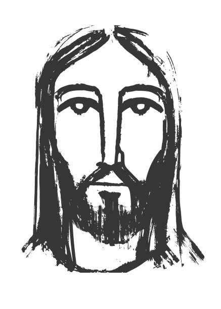 Jesus Face Illustrations, Royalty-Free Vector Graphics & Clip Art - iStock