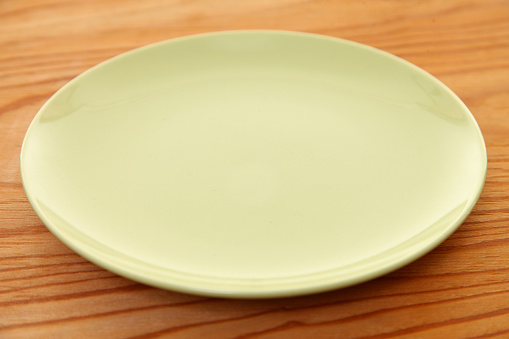 empty dish on a dining table