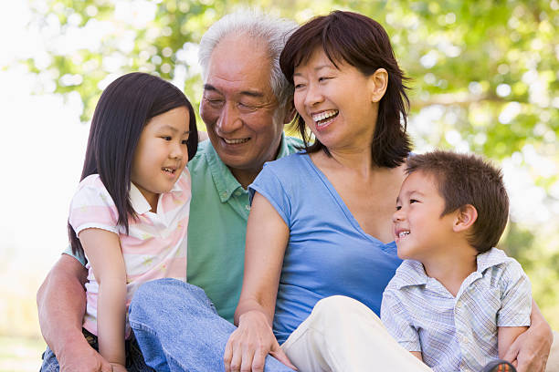 istock Grandparents laughing with grandchildren 123904372