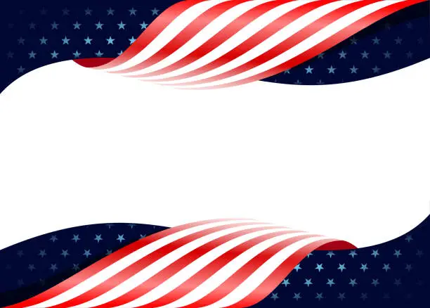 Vector illustration of decorative US flag abstract