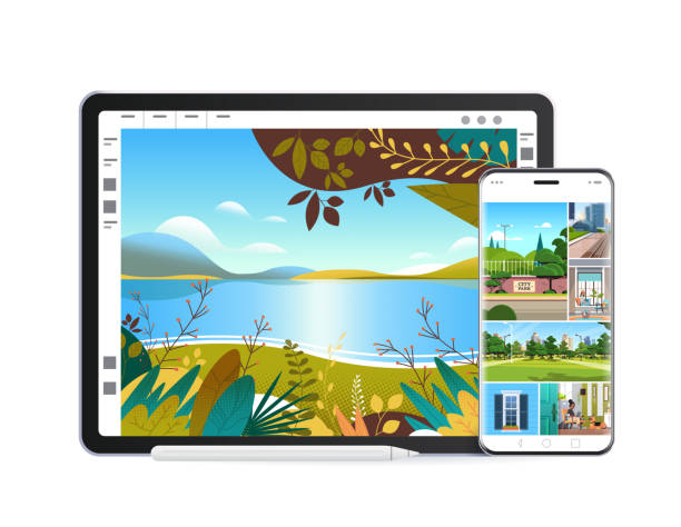 istock digital tablet and smartphone with beautiful wallpapers on screens realistic mockup gadgets and devices 1239089339