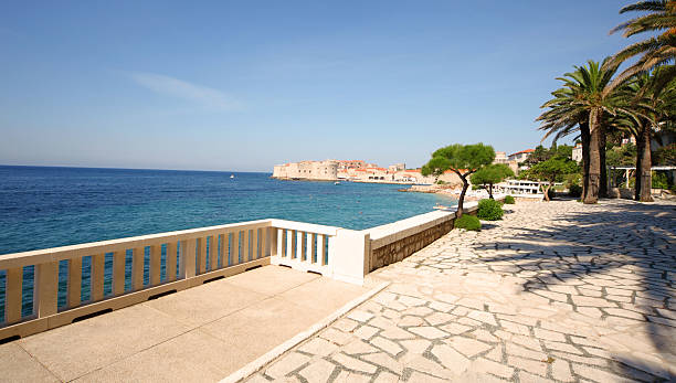 View Of Dubrovnic Terrace Garden and Harbor