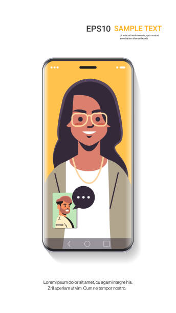 istock woman takling through video call with man on smartphone screen distance relationshps communication 1239103593