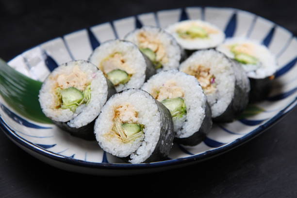 istock chicken salad NORIMAKI sushi roll 1239105172