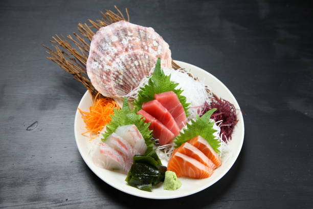 istock seasonal fresh sashimi asorted plate 1239106819