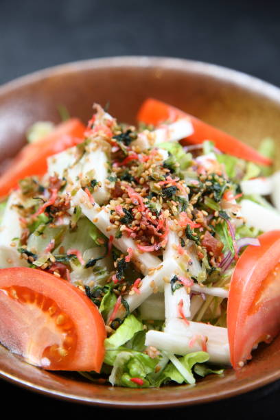 istock Japanese yam and dried young sardines salad 1239108403