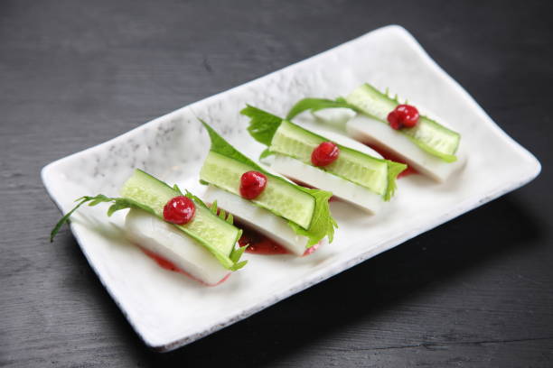istock Japanese steamed fish paste with cucumber 1239108909