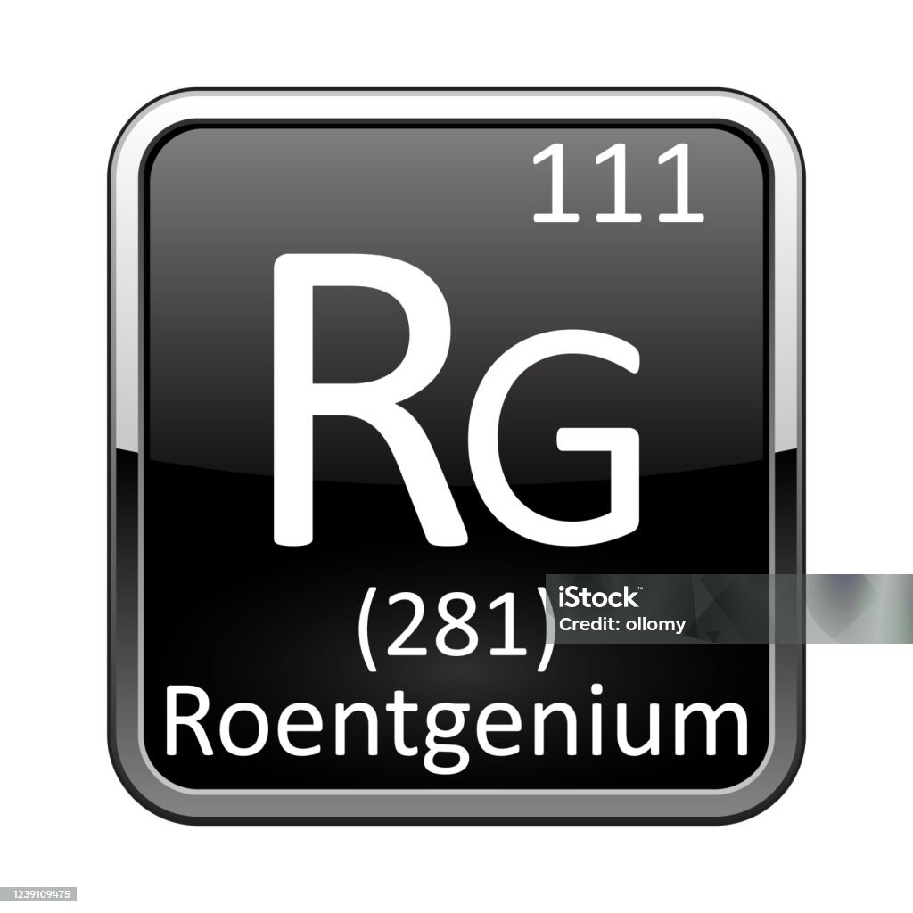 Roentegenium The Periodic Table Element Roentgenium Vector Illustration Stock ...