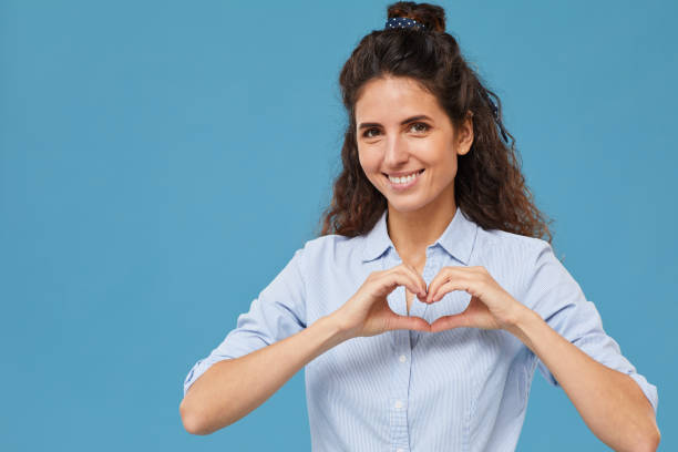 istock Woman with kind heart 1239169019