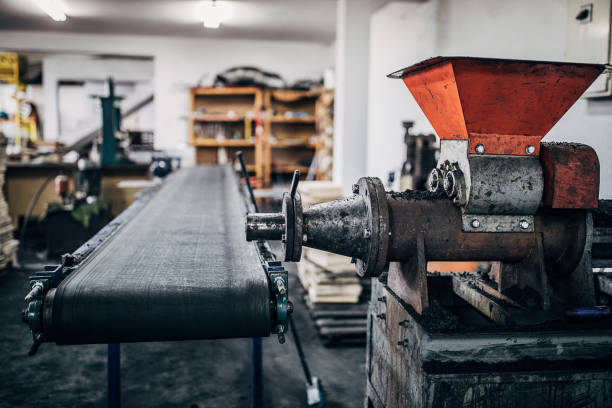 istock Coal for hookah production line in factory 1239237014