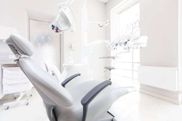 istock Modern dental clinic interior with white interior 1239261058